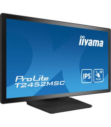 MONITOR IIYAMA 24" TACTIL CAPACITIVO T2452MSC-B1, IPS, 14 MS, HDMI, USB, DISPLAYPORT, ALT, REG INCL 90º, VESA 100 x 100
