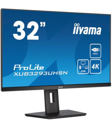 MONITOR IIYAMA 32" XUB3293UHSN-B5, IPS, 60HZ, 4 MS, HDMI, USB, USB-C, DISPLAYPORT, ALT, REG ALT, GIRO, INCL