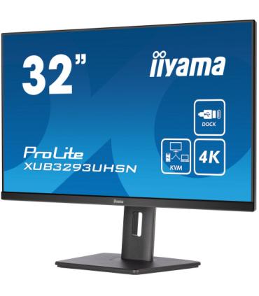 MONITOR IIYAMA 32" XUB3293UHSN-B5, IPS, 60HZ, 4 MS, HDMI, USB, USB-C, DISPLAYPORT, ALT, REG ALT, GIRO, INCL