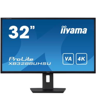 MONITOR IIYAMA 32" XB3288UHSU-B5, UHD, 60HZ, 3 MS, HDMI, USB, DISPLAYPORT, ALT, REG ALT, GIRO, INCL