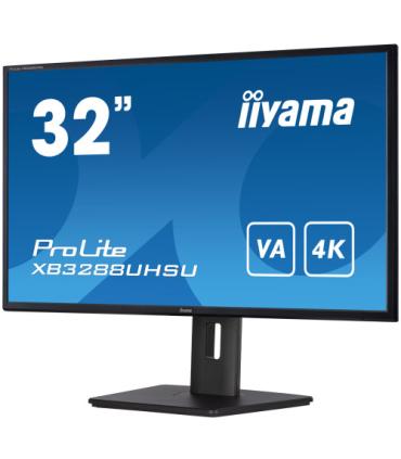 MONITOR IIYAMA 32" XB3288UHSU-B5, UHD, 60HZ, 3 MS, HDMI, USB, DISPLAYPORT, ALT, REG ALT, GIRO, INCL