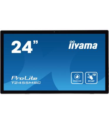 MONITOR IIYAMA 24" TACTIL T2455MSC-B1, IPS, 1920x1080, HDMI, DISPLAYPORT, 2 USB 3.0, ALTAVOCES, WEBCAM & MICROFONO