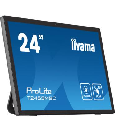 MONITOR IIYAMA 24" TACTIL T2455MSC-B1, IPS, 1920x1080, HDMI, DISPLAYPORT, 2 USB 3.0, ALTAVOCES, WEBCAM & MICROFONO