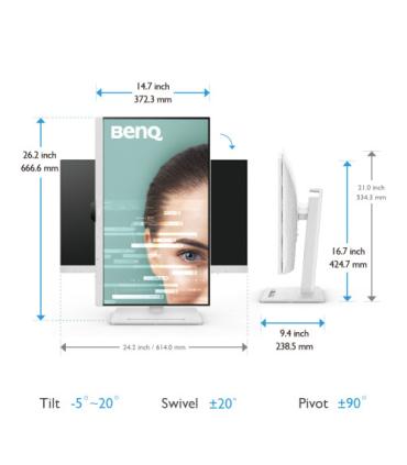 BENQ MONITOR GW2790QT (9H.LLGLA.TBE) (Q1'23) 27” IPS 2K QHD USB-C EYE-CARE, ALTAVOCES Y MICRÓFONO CON CANCELACION DE RUIDOS, REG