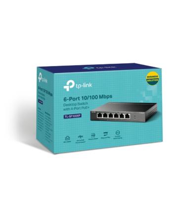 TP-Link TL-SF1006P switch No administrado Fast Ethernet (10/100) Energía sobre Ethernet (PoE) Negro