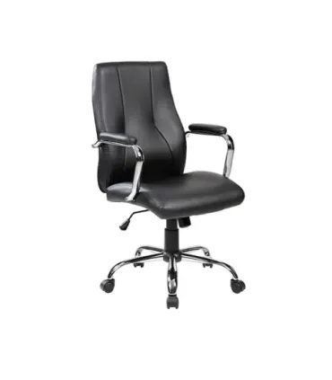 SILLA DE DIRECCIÓN SÍMIL PIEL NEGRO ROCADA 988V22