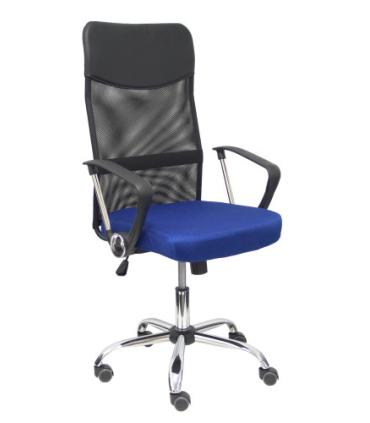SILLA GONTAR RESPALDO MALLA NEGRO ASIENTO AZUL PIQUERAS Y CRESPO 31BM8403D229CRRP