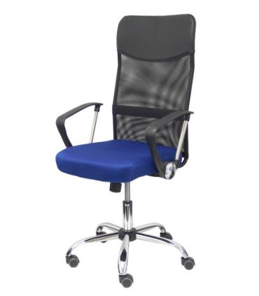SILLA GONTAR RESPALDO MALLA NEGRO ASIENTO AZUL PIQUERAS Y CRESPO 31BM8403D229CRRP