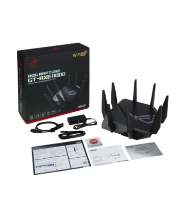 ASUS GT-AXE11000 router inalámbrico Gigabit Ethernet Tribanda (2.4 GHz / 5 GHz / 6 GHz) Negro