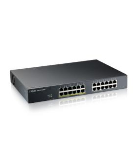 ZYZEL ZYXEL GS1915-24EP, 24-PORT GBE, 12 PORT POE, 130 WATT 802.3AT, RACKMOUNT Y DESKTOP, SIN VENTILADOR, SMART HYBRID MODE SWIT