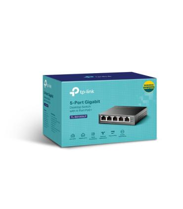 TP-LINK TL-SG1005LP switch No administrado Gigabit Ethernet (10/100/1000) Energía sobre Ethernet (PoE) Negro