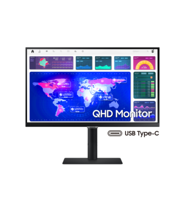 Samsung LS24A60PUC 61 cm (24") 2560 x 1440 Pixeles Quad HD LED Negro