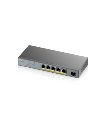 Zyxel GS1350-6HP-EU0101F switch Gestionado L2 Gigabit Ethernet (10/100/1000) Energía sobre Ethernet (PoE) Gris