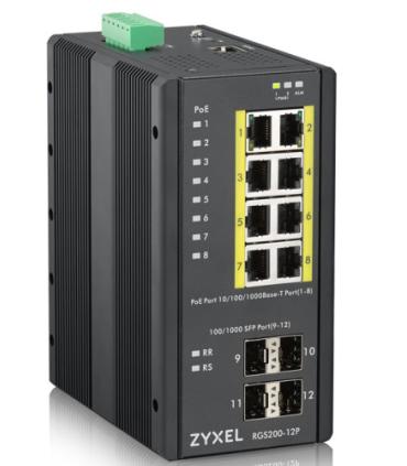 Zyxel RGS200-12P Gestionado L2 Gigabit Ethernet (10/100/1000) Energía sobre Ethernet (PoE) Negro