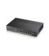 Zyxel GS1920-8HPV2 Gestionado Gigabit Ethernet (10/100/1000) Energía sobre Ethernet (PoE) Negro