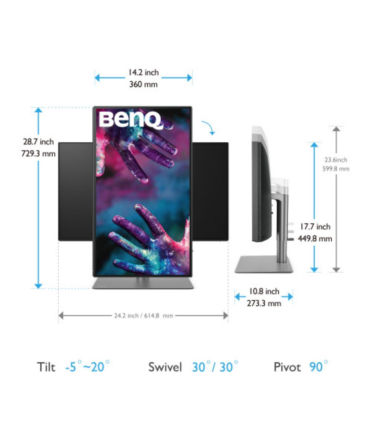 Benq PD2725U 68,6 cm (27") 3840 x 2160 Pixeles 4K Ultra HD LED Negro