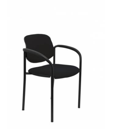 SILLA FIJA VILLALGORDO BALI NEGRO CHASIS NEGRO CON BRAZOS PIQUERAS Y CRESPO 27NBALI840CB