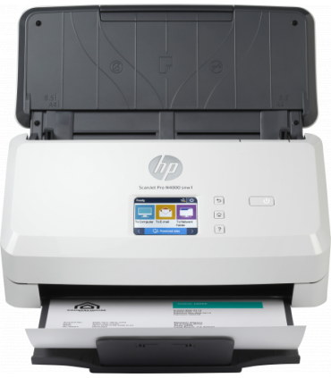 HP Scanjet Pro N4000 snw1 Escáner alimentado con hojas 600 x 600 DPI A4 Negro, Blanco