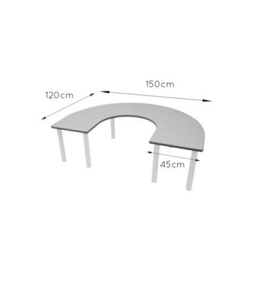 MESA EN "U" 150X120 CM (TALLA 4-6) HAYA MOBEDUC 500621.12B174