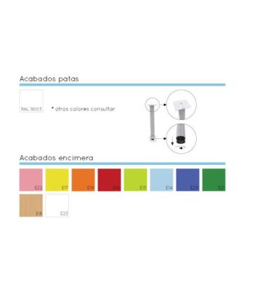 MESA RECTANGULAR 120X60 CM (TALLA 4-6) HAYA MOBEDUC 500616.6B144