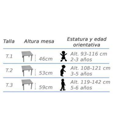 MESA EN "L" 90X90 CM (TALLA 1 - 3) HAYA MOBEDUC 500111B181