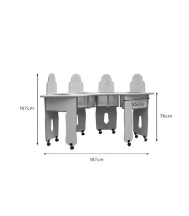 TRONA ARCO 4 NIÑOS/ AS HAYA MOBEDUC 600565.4H196
