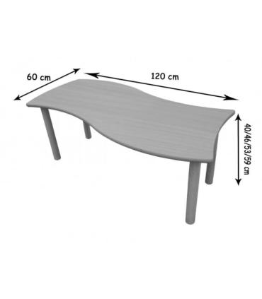 MESA RECTANGULAR ONDA (TALLA 0-3) HAYA MOBEDUC 600561.6H230