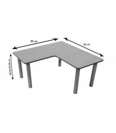 MESA EN "L" 90X90 CM (TALLA 0 - 3) HAYA MOBEDUC 600558H180