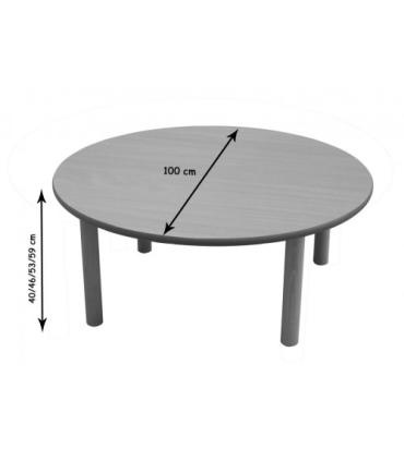 MESA REDONDA DIAM. 100 CM (TALLA 0 - 3) HAYA MOBEDUC 600554.10H140