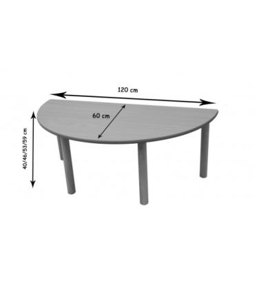 MESA SEMIREDONDA 120 CM (TALLA 0 - 3) HAYA MOBEDUC 600553H180