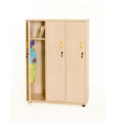 MUEBLE TAQUILLA 3 NIÑOS 125 CM ALTO CON LLAVE HAYA MOBEDUC 600614HPC18