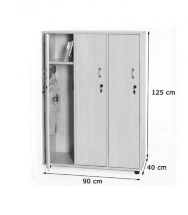 MUEBLE TAQUILLA 3 NIÑOS 125 CM ALTO CON LLAVE HAYA MOBEDUC 600614HPC18