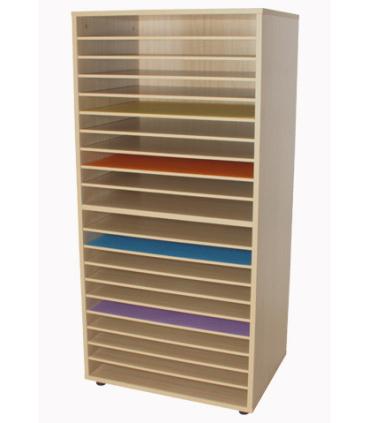 MUEBLE ARCHIVADOR DE CARTULINAS DOBLE HAYA MOBEDUC 602208HP18