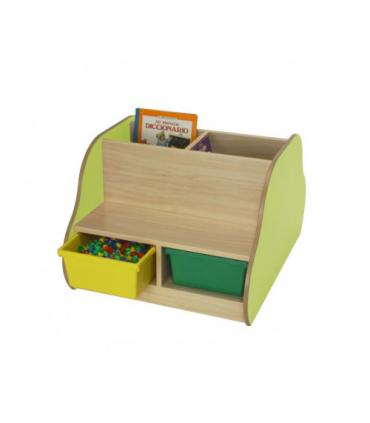 BANCO LIBRERÍA DOBLE 4 NIÑOS HAYA MOBEDUC 602108HP18
