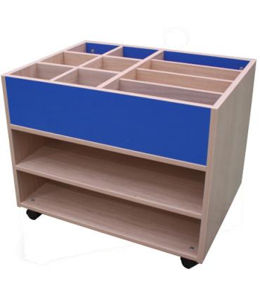 CARRO LIBRERÍA ALTO DOBLE CARA HAYA MOBEDUC 602111HR18