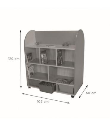 MUEBLE EXPOSITOR DE LIBROS OVALADO HAYA MOBEDUC 602102HR18