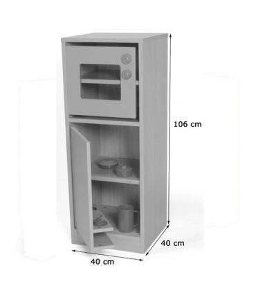 COCINITA MÓDULO FRIGORÍFICO Y MICROONDAS HAYA MOBEDUC 602012H18