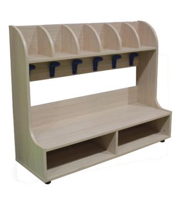 BANCO ZAPATERO PERCHERO 6 CASILLAS HAYA MOBEDUC 600648HP18