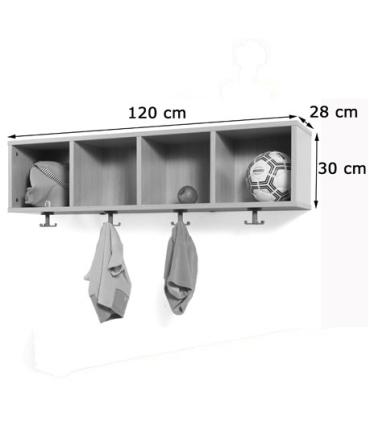 MUEBLE PERCHERO 4 CASILLAS 120-30 HAYA MOBEDUC 600606H18