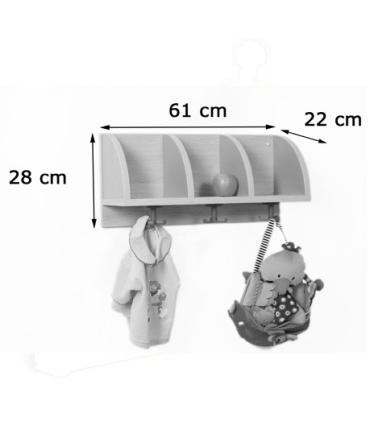 PERCHERO QUESITOS 3 CASILLAS LAT MEDIA LUNA HAYA MOBEDUC 600618AH18