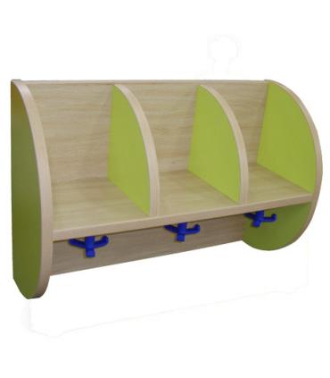 MUEBLE PERCHERO "QUESITOS" 3 CASILLAS 605 HAYA MOBEDUC 600618H19