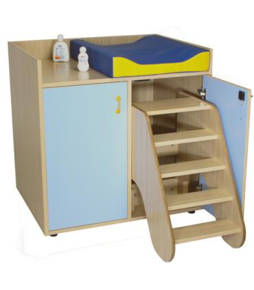 MUEBLE CAMBIADOR CON ESCALERA GIRATORIA (2 PUERTAS) HAYA MOBEDUC 600708HPS18
