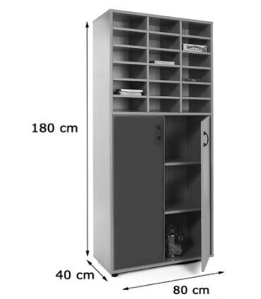MUEBLE ALTO ARMARIO Y CASILLERO HAYA MOBEDUC 600409HPS18