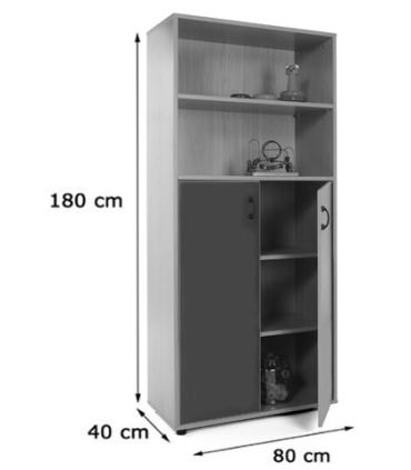 MUEBLE ALTO ARMARIO Y ESTANTERÍA HAYA MOBEDUC 600408HPS18