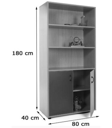 MUEBLE ALTO ARMARIO Y ESTANTERÍA HAYA MOBEDUC 600404HPS18