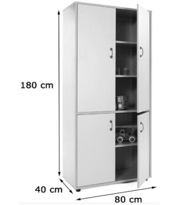 MUEBLE ALTO ARMARIO 4 PUERTAS HAYA MOBEDUC 600403HPS18