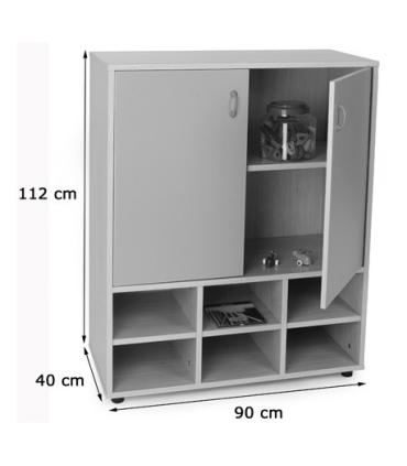 MUEBLE INTERMEDIO CASILLERO Y ARMARIO HAYA MOBEDUC 600810HPS18