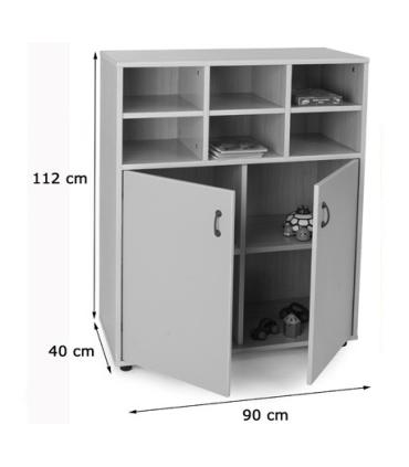 MUEBLE INTERMEDIO ARMARIO Y CASILLERO HAYA MOBEDUC 600809HPS18