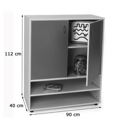 MUEBLE INTERMEDIO ESTANTERÍA Y ARMARIO HAYA MOBEDUC 600804HPS18