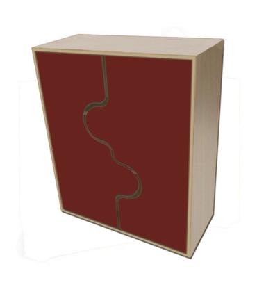 MUEBLE INTERMEDIO ARMARIO, PUERTAS ONDA HAYA MOBEDUC 600821HPS18